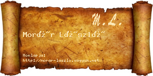 Morár László névjegykártya